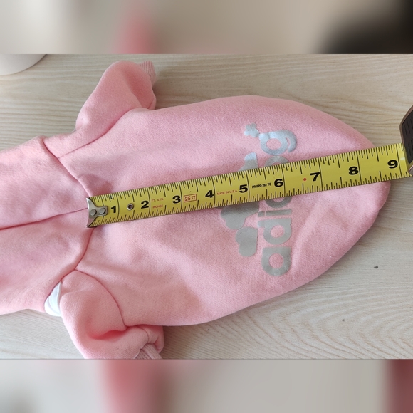 Adidog Pink Pullover Doggie Hoodie Size Medium - Picture 8 of 8